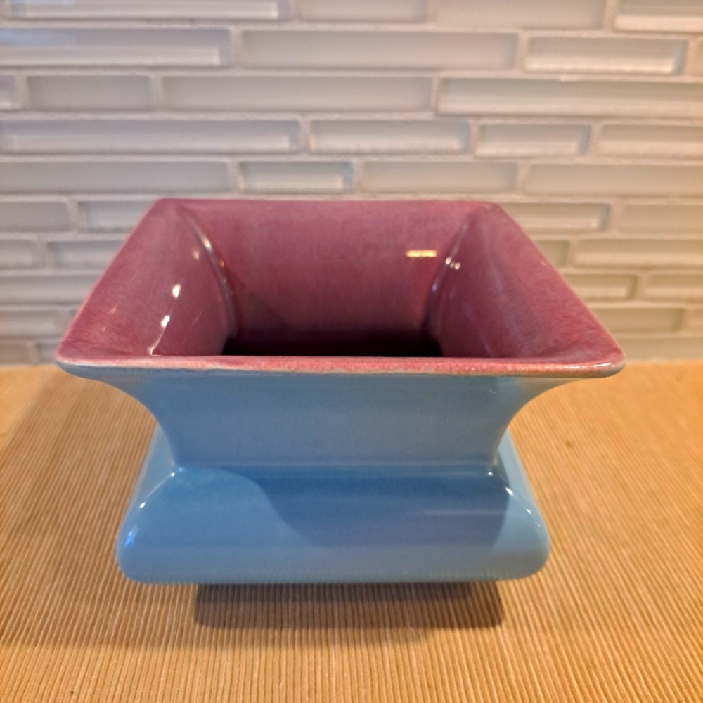 Vtg Blue & Purple Capistrano Artware Console Bowl by Franciscan